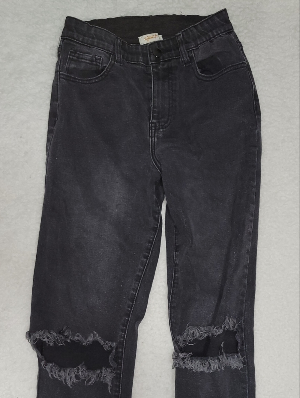 Michaels Black Skinny Jeans with Distressed Knees